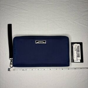 Prune NWT Wristlet Wallet. Classic Navy. Zip Closure,Multi Card Slots,Coin Purse